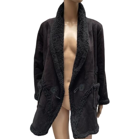 Pretty Angel long sleeve black super soft coat size small - Picture 1 of 12